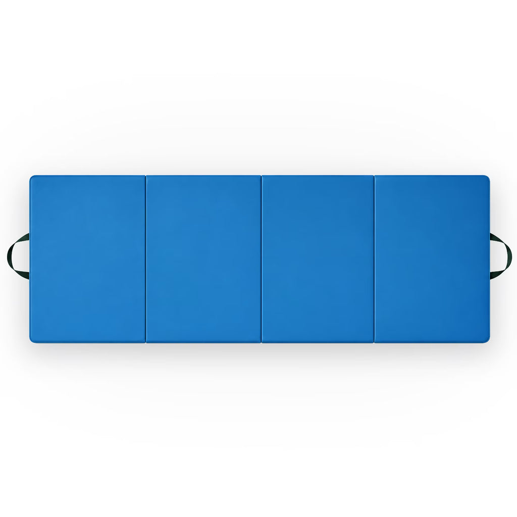 10Ft X 4Ft X 2In 4-Panel All-Purpose Folding Gymnastics Mat, Blue