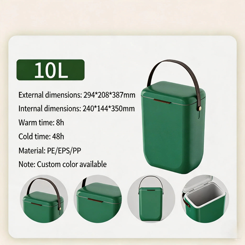 Food-Grade Material Insulated Box with Handle, Multiple Specifications, PU High-End Feel, Light Luxury Refrigerated Gift Box, OEM Customization