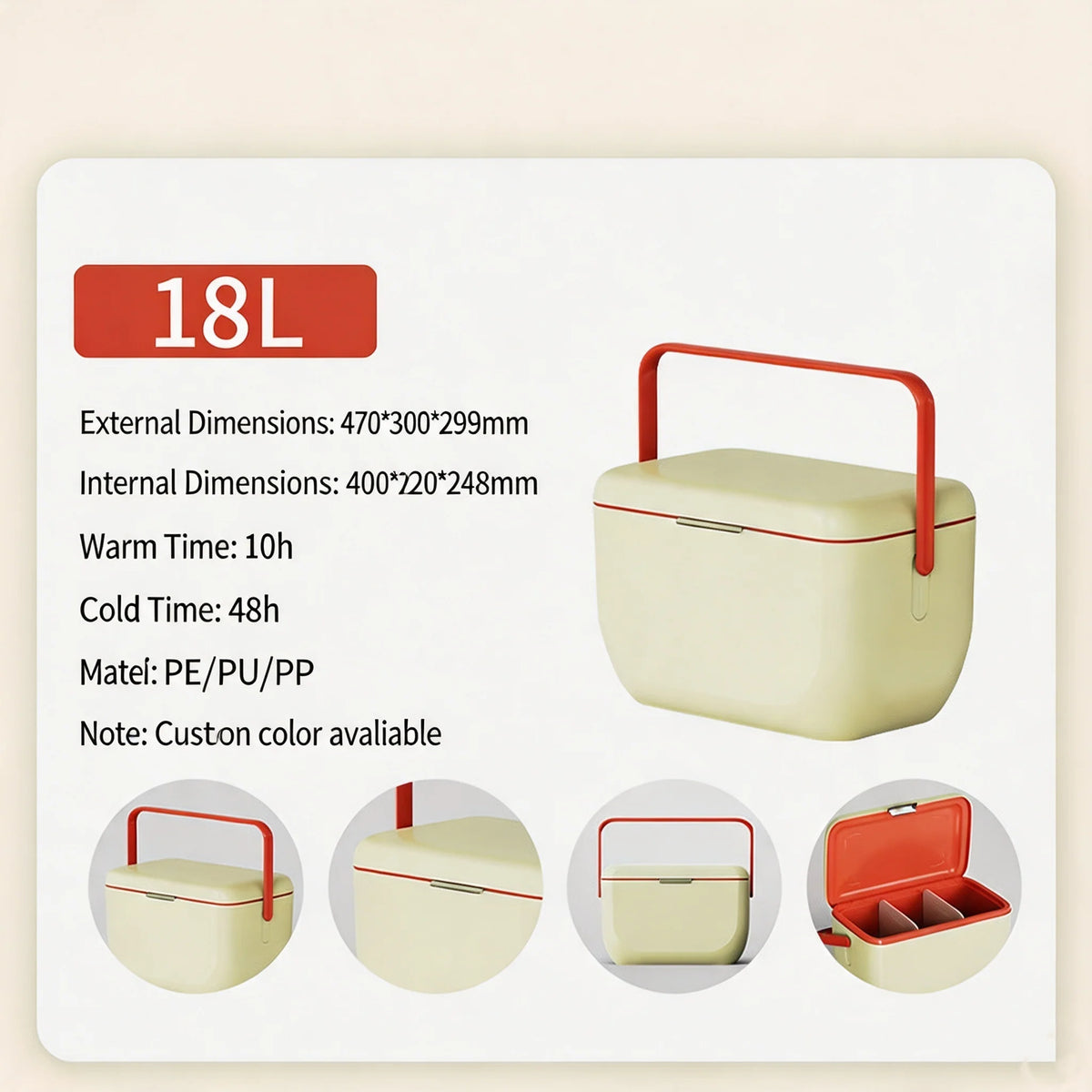 Food-Grade Material Insulated Box with Handle, Multiple Specifications, PU High-End Feel, Light Luxury Refrigerated Gift Box, OEM Customization