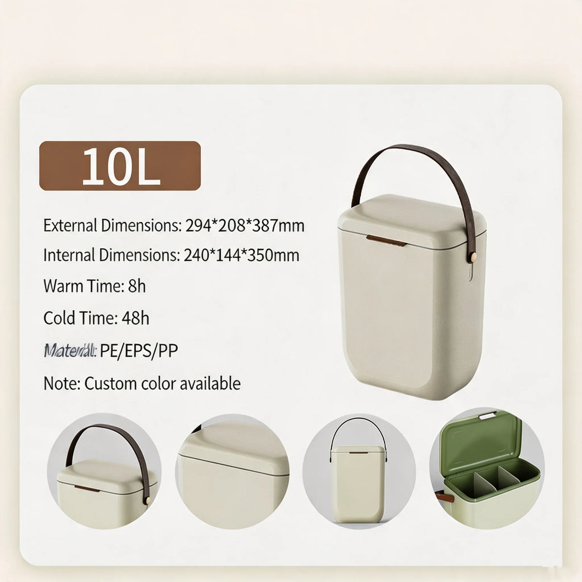 Food-Grade Material Insulated Box with Handle, Multiple Specifications, PU High-End Feel, Light Luxury Refrigerated Gift Box, OEM Customization