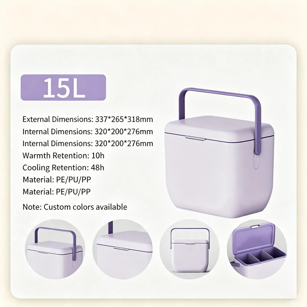Food-Grade Material Insulated Box with Handle, Multiple Specifications, PU High-End Feel, Light Luxury Refrigerated Gift Box, OEM Customization