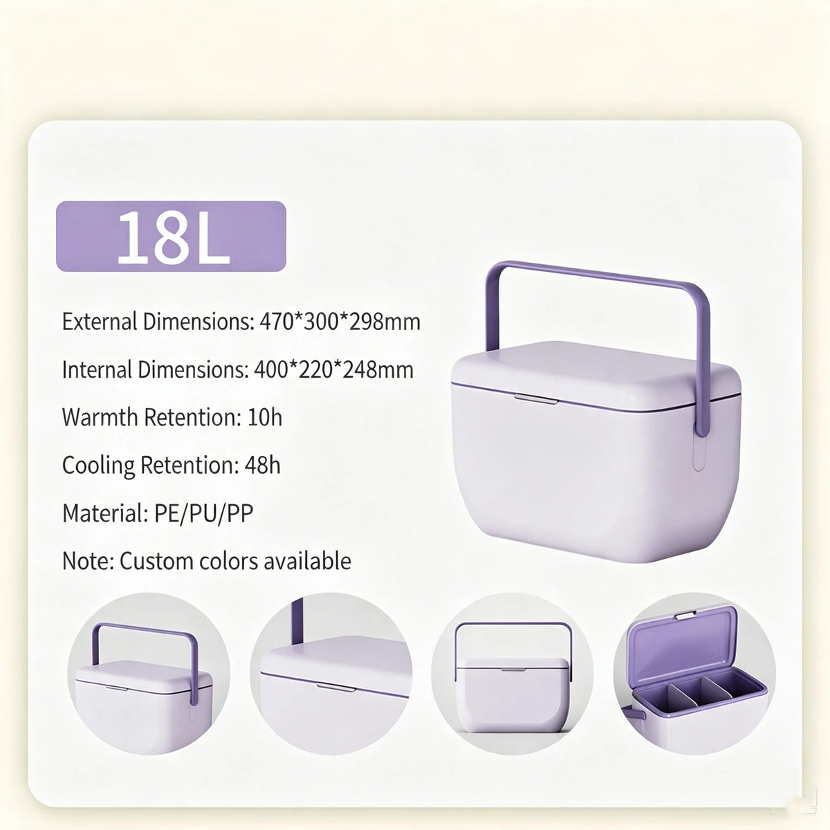 Food-Grade Material Insulated Box with Handle, Multiple Specifications, PU High-End Feel, Light Luxury Refrigerated Gift Box, OEM Customization