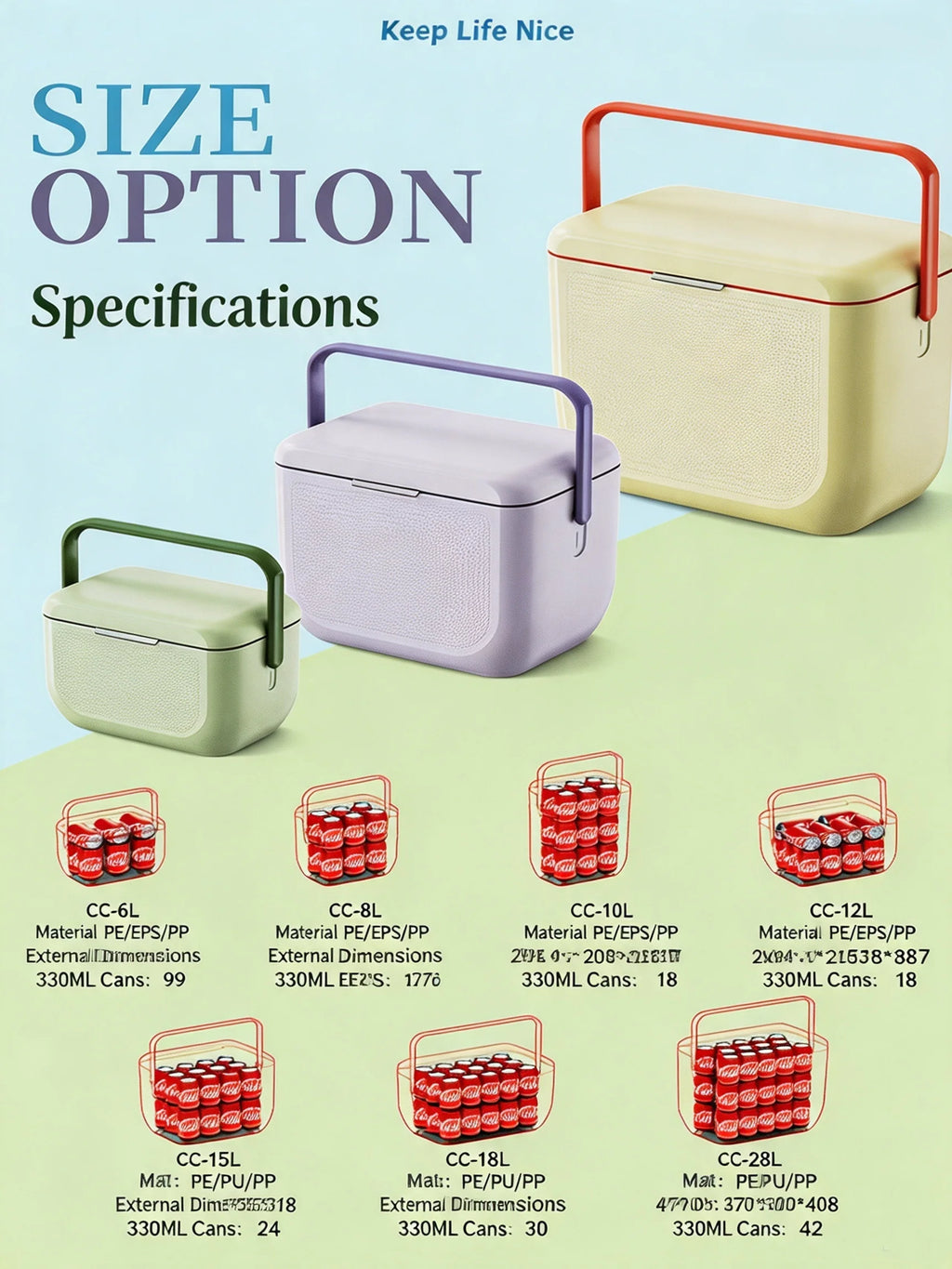 Food-Grade Material Insulated Box with Handle, Multiple Specifications, PU High-End Feel, Light Luxury Refrigerated Gift Box, OEM Customization