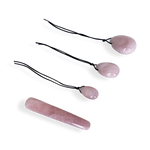 Harmonia- The Enlightenment and Healing Rose Quartz Egg Set and Clear