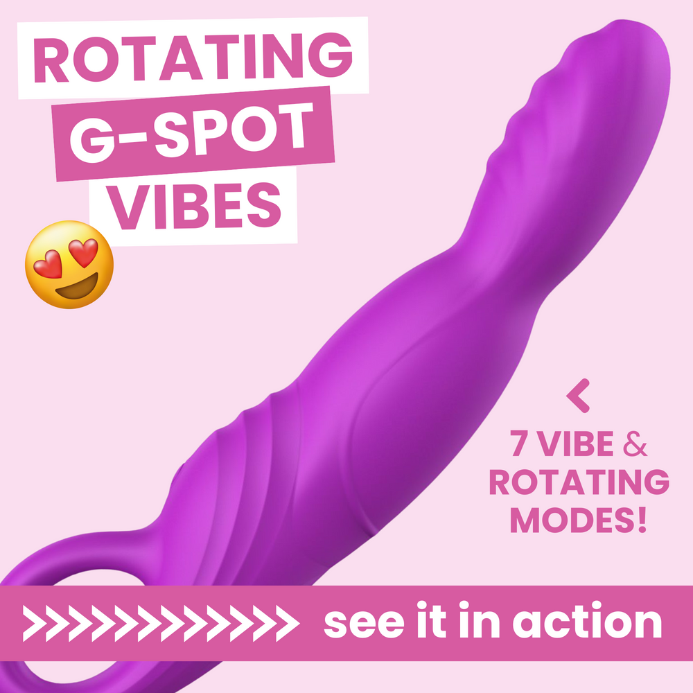Rotating Rippled G-Spot Vibrator