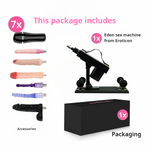 Eden Sex Machine Fuck Machine package with 7 attachments
