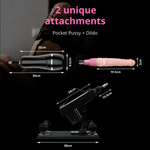 Jeremy Sex machine by Eroticon with 1 pocket pussy and dildo
