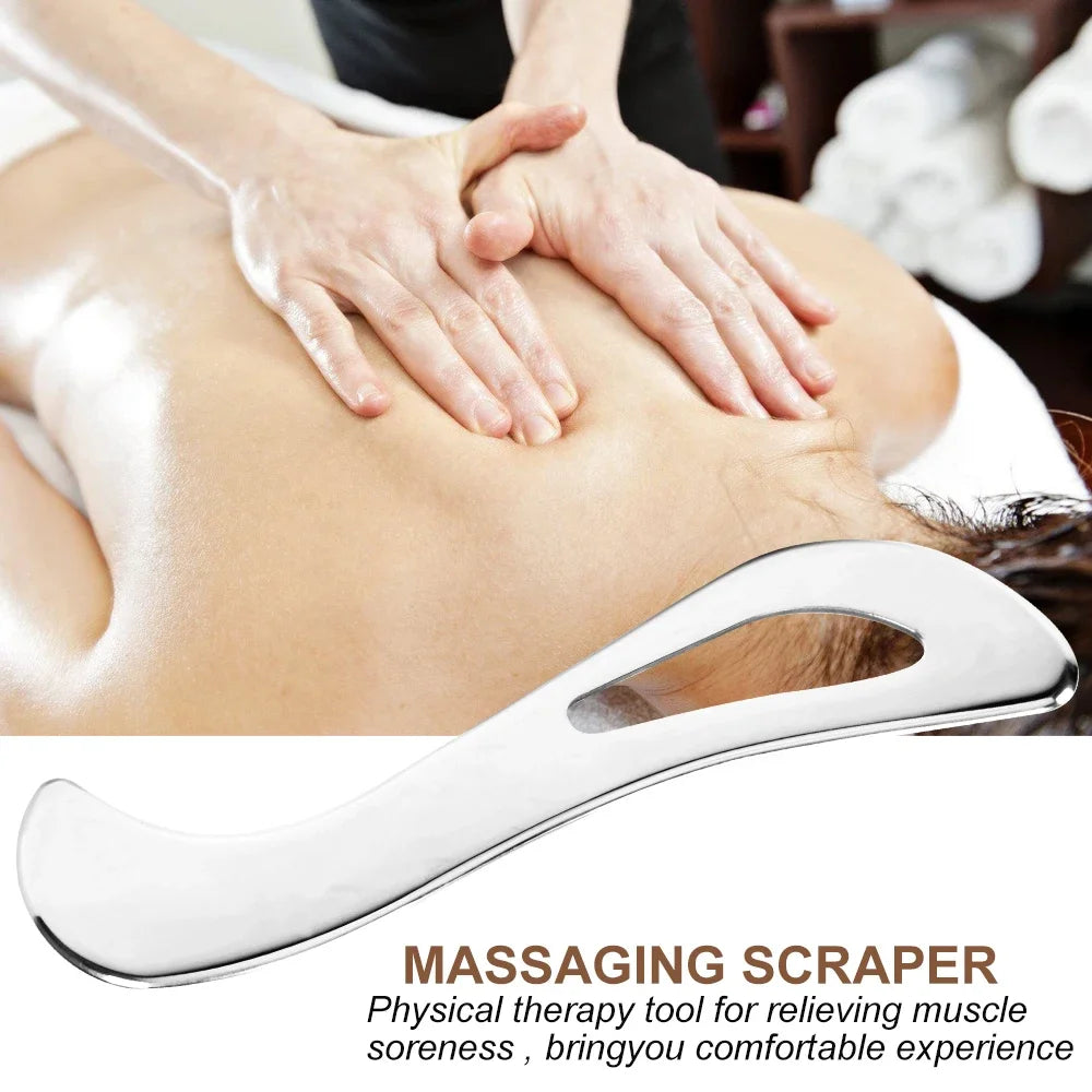Stainless Steel Guasha Scraping Massage Tool for Soft Tissue, Physical Therapy Stuff Used for Back, Legs, Arms, Neck, Shoulder