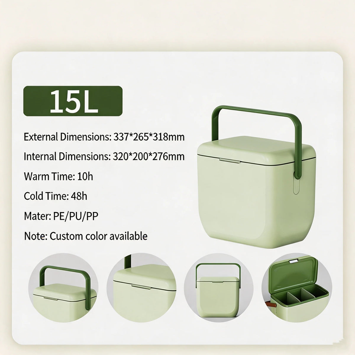 Food-Grade Material Insulated Box with Handle, Multiple Specifications, PU High-End Feel, Light Luxury Refrigerated Gift Box, OEM Customization