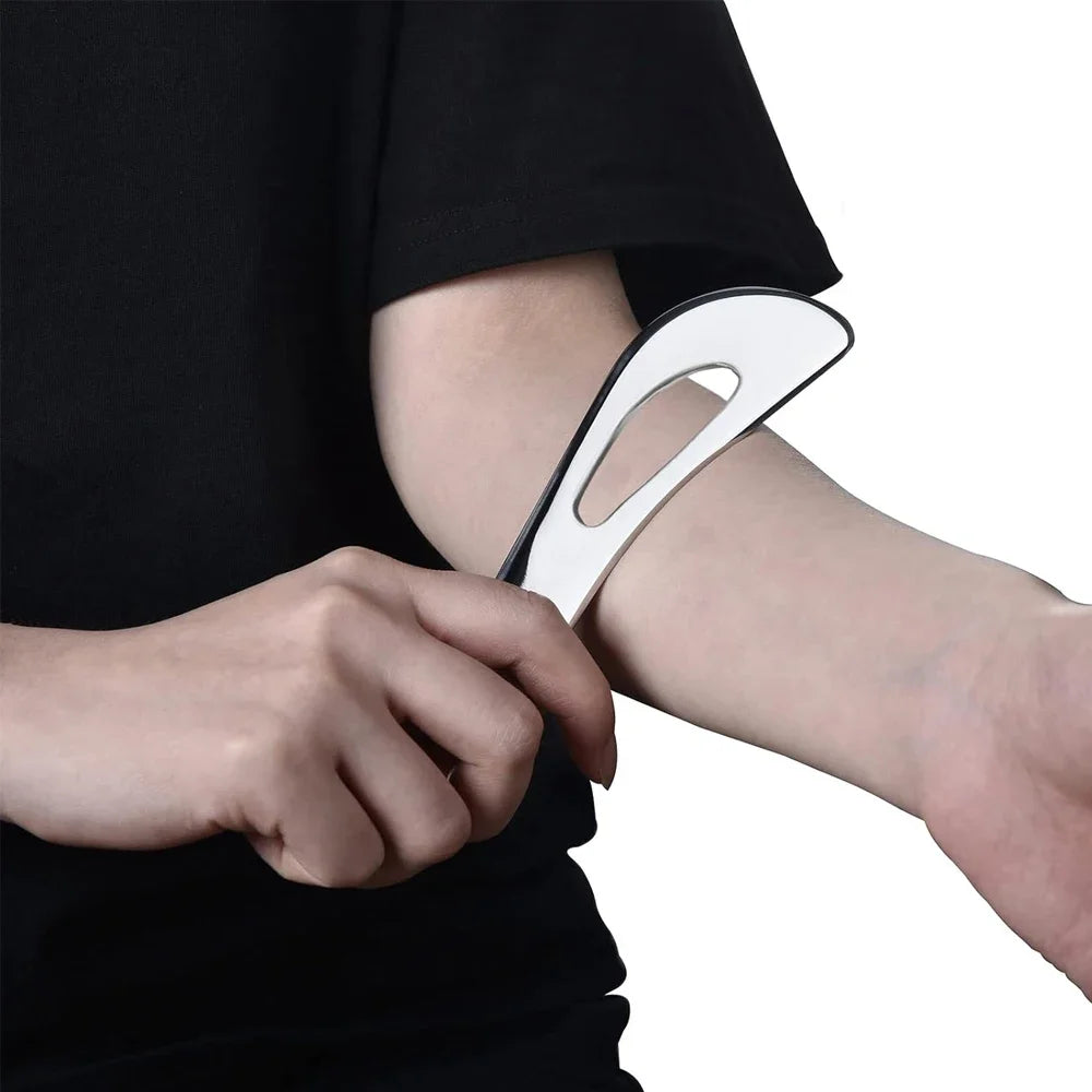 Stainless Steel Guasha Scraping Massage Tool for Soft Tissue, Physical Therapy Stuff Used for Back, Legs, Arms, Neck, Shoulder