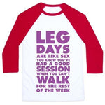 LEG DAYS ARE LIKE SEX UNISEX CLASSIC BASEBALL TEE