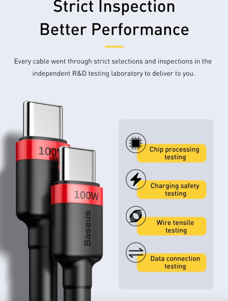USB Type C to USB C Cable for Iphone 18 17 100W/5A PD Fast Charging Charger Cord for Macbook Xiaomi Samsung Type-C Cable